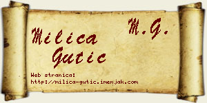 Milica Gutić vizit kartica